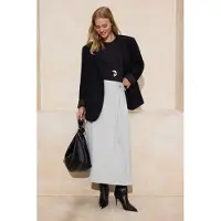 Trendyol Modest Dam Grå Enfärgad Maxi A-linje A-linje Modest Kjolar