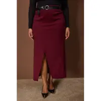 Trendyol Dam Lila Enfärgad Maxi Plus size Kjolar