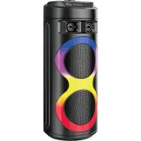 24.Se United SPK2574 Bluetooth-högtalare 16 W / karaokehögtalare med LED och mikrofon – Svart