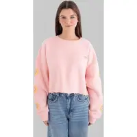 Hurley Island Crew Crop Tröja phantom rose, L