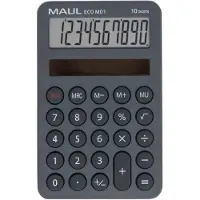 MAUL ECO MD 1 Miniräknare Grå Display (ställen): 10 solcell (B x H x D) 76 x 120 x 13 mm