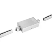 FISCHER&HONSEL GMBH HV-track4 m6 med centrummatnings, seriekoppling MITTEINSP, Aluminium / grå / zink, Metall, Modern