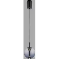 Paul Neuhaus Design pendellampa Infinity, dimbar, Aluminium / grå / zink, Vardagsrum / matsal, Glas, Pendellampa