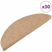vidaXL Trappmattor självhäftande 30 st beige 56x17x3 cm
