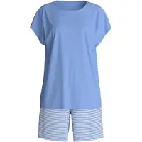 Calida Kort pyjamas ljusblå / vit