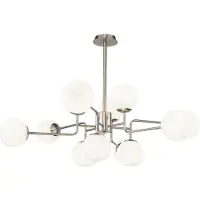 Maytoni Ljuskrona Erich, dimbar, Aluminium / grå / zink, Vardagsrum / matsal, Metall, Modern, Ljuskronor
