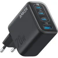 Anker Zolo 70W GaN-väggladdare - 3x USB-C, 1x USB-A - Svart
