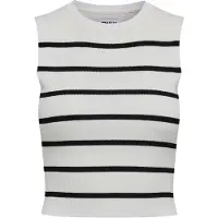 ONLY Broderad topp 'Majli' svart / vit