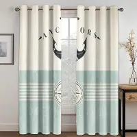 Yiran Furniture Billigt Blå Medelhavet Segelankar Segelbåt Vintage OceanFönster Gardin för Vardagsrum Sovrum Inredning 2 Styck Gratis Frakt W60 X H150(CM)X2&Grommet Top