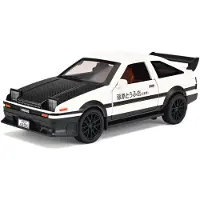 Fourall- Model Cars 1/32 Bil Driftversion INITIAL D Toyota AE86 Legering Sportbilsmodell Diecasts Metall Racerbilsfordon Modell Ljud Ljus Barnleksaker Gåva svart