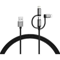 Varta USB-kabel USB-A kontakt, USB-Micro-B-kontakt, USB-C-kontakt, Apple Lightning kontakt 2.00 m Flerfärgad 57937101111