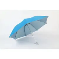 Yiran bag 7 ben tre-vikbart handöppnat silverlim solskyddsparasoll vikbart sol-regn dubbelanvändningsparaply Iron gray