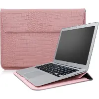 Market-5 Flippfodralväska i krokodilskinn Laptopfodral för Macbook Air 13 14 15 16 Tum M5 M4 M3 M2 Chip Mac Book Pro Cover Tillbehör 13-14.2 inch rosa