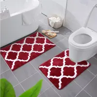 Simple and warm Halkfri Matta för Badrum Absorberande Matta för Badrumsdörr Hushållstoalettdörrmatta Marockansk Insmatta 41x61 gray