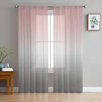 Simple and warm Regnbågsskimrande Genomskinliga Voilégardiner Fönsteröppning Tyllgardiner idealiska för Vardagsrum Sovrum Utrymme idealiska för Köksdel Gardiner Dekoration 1 PCS W150XH250cm&Grommet Top