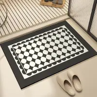 Simple and warm Retro Lyx Badrum Snabbtorkande Matta Duschrum Fuktabsorberande och Smutsavvisande Fotmatta Hushåll Slitstark Golvmatta 40 * 60cm