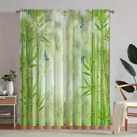 Simple and warm Tropisk Vegetation Gröna Gardiner Digitalt Mönster Tryck Gardinstångsfickor Gardiner För Bostadsutrymme Sovrum Utrymme Heminredningsdetalj 2 st W50xH140(CM)x2PCS&Rod pocket
