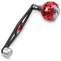 Shoemst Powerhandtag för baitcasting i aluminiumlegering, vipparm för baitcaster, ersättningsdel för handtagsknopp på rund fiskerulle black