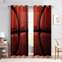 Simple and warm Coola Basketball 3D-printade Gardiner Lämpliga Idealiska för Barnrum Vardagsrum Matlagningsutrymme Sovrum Dekorativa Gardiner 2 Stycken W50xH130(CM)x2PCS&Grommet Top