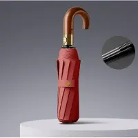 Yiran bag 125CM solparaply affär automatisk massivt trä böjt handtag stort hopfällbart paraply herr större paraply anpassad logotyp manufa
