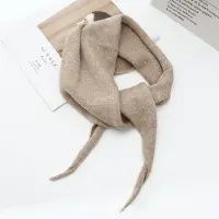 Yiran bag Koreansk Enfärgad Triangelhalsduk Sjal Ull Triangulär Halsduk Muffler Dam Halsduk Multifunktionell Varm Stickad Halsduk 32x110cm