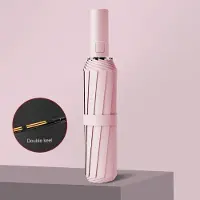 Yiran bag 24-Ekrad Förstärkt Paraply, Herrars Affärsparaply Starkt Och Hållbart Vindresistent Paraply, Anti-UV Solskyddsparaply Damparaply gray