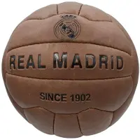 SuperMerchantEU Real Madrid Officiellt Licensierat Äkta Läder Fotboll RM7BG12 Brun