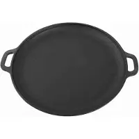 Aimo Gjutjärnsrund stekpanna med dubbla öglor Tjock stekpanna Non-stick Mångsidig för black