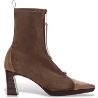 Hispanitas för kvinnor. HI265085 Bangkok-skor i skinn, taupe (38), Hud, 3 till 5 cm, Zip, Casual