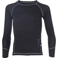 Isbjörn of Sweden Kids' Husky Sweater Baselayer Black