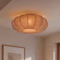 LINDBY Taklampa Helin , dimbar, Brun / rost, Vardagsrum / matsal, Textil / tyger / siden, Skandinavisk, Taklampa