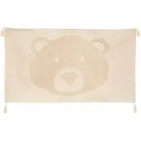 Atmosphera barnmatta med dekor, beige boho, 60x90 cm