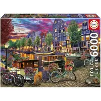 Educa Pussel Med Cyklar I Amsterdam 6000 Bitar
