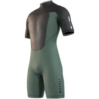 Mystic Brand Flatlock 3/2mm Kortärmad Shorty Med Dragkedja Bak