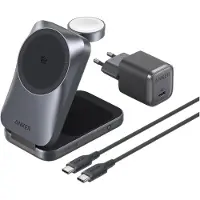 Anker Wireless Charger Prime MagGo 3in1, 25W, 1.67A, Black A25N1