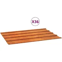 vidaXL Panneaux de toiture 36 pcs rouillé 60x44 cm Acier corten