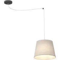 Emibig Hänglampa Ascot LIGHTING, dimbar, Creme / bärnsten, Vardagsrum / matsal, Textil / tyger / siden, Modern, Pendellampa