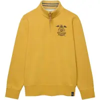 Superdry för män. M2014556A Sweatshirt med halv dragkedja Gothic Varsity gul (L), Casual, Bomull, Lång ärm, Senap