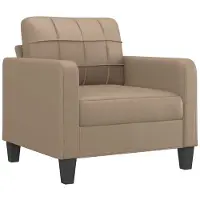 vidaXL Fåtölj Cappuccino 60 cm konstläder