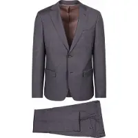Suitable Sharkskin Kostym Ull Aubergine Lila Bourgogne Storlek