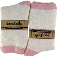 Sock Snob Termiska tofflor med griptång för damer i alpackaullblandning