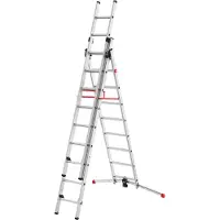 Hailo S100 ProfiLOT 9309-507 Aluminium Multifunktionsstege Arbetshöjd (max.): 6.6 m Silver, Röd, Svart 21.7 kg