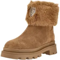 Blauer för kvinnor. F6KIMMEL10 Kimmel bruna skinnboots (38), Hud, Karta, 1 till 3 cm, Zip, Casual