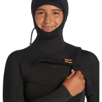 Billabong Synergy 5/4 Mm Långärmad Våtdräkt Med Huva Och Dragkedja På Bröstet För Dam