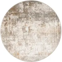 FRAAI Rund tvättbar matta | Misha Grunge Crème/Brun hos Volero | Ø 200cm | Polyester | Blandat | Rund | Låg lugg