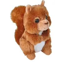 Wild republic Röd Ekorre Plush, Fylld Djur, Kramdjur, Gåvor till Barn, 7 tum