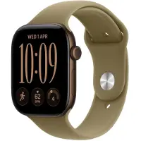 Apple Watch Series 12 GPS-smartklocka 46 mm mörkbrons, olivgrönt sportband M/L