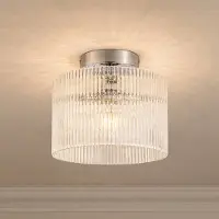 LUCANDE Taklampa Meritt , dimbar, Genomskinlig / transpare, Vardagsrum / matsal, Glas, Modern, Taklampa