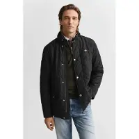 Gant för män. 7006497 Jacka Quilted Windcheater Mid svart (L), Casual, Klassisk, Polyester