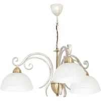 Luminex Ljuskrona Flora , dimbar, Mässing / guld, Vardagsrum / matsal, Glas, Lantlig / rustik, Ljuskronor
